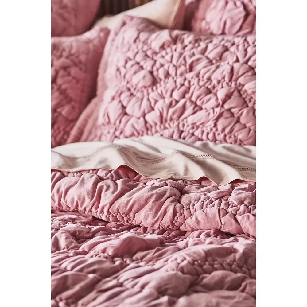 Anthropologie Brooke Heathered Jersey Cotton Quilt Size Queen